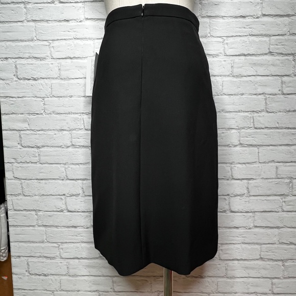 NWT Akris Punto Black A-Line Skirt with Black Embellishments, Size 4 - Picture 2 of 10